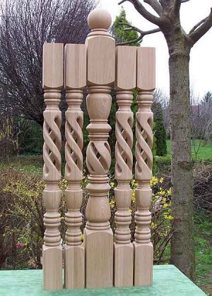 Balustres en bois, Type C1100, LC01BC
