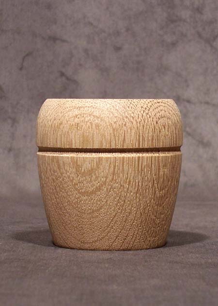 Pied de meuble bois avec un motif simple, en forme de tonneau, chêne, GM40