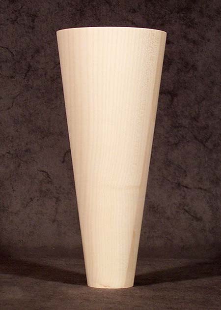 Pied de meuble en bois simple conique, érable, GM30