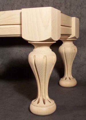Magnifique pied de table bois avec motif tourné gracieux, TL35