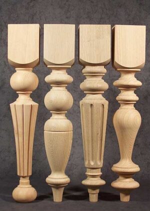 Pieds de table bois de petite taille - modèles simples et richement décorés, TL040